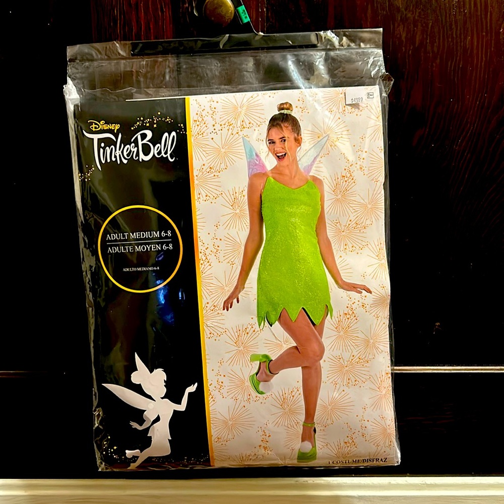 Party City Disney Tinker Bell adult costume size 6-8 New